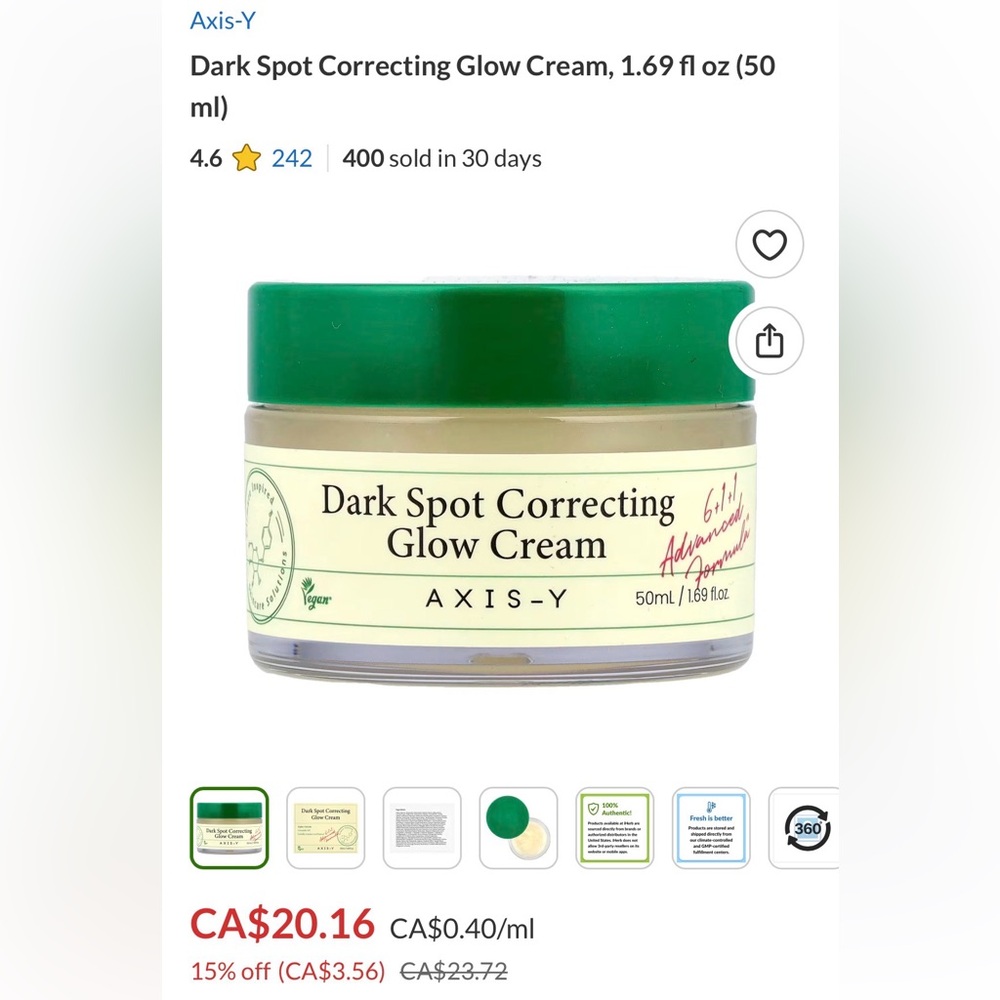 Axis-Y Dark Spot Correcting Glow Cream